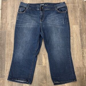 Lane Bryant Genius Fit Denim‎ Capri Jeans Size 24 Womens Plus Size